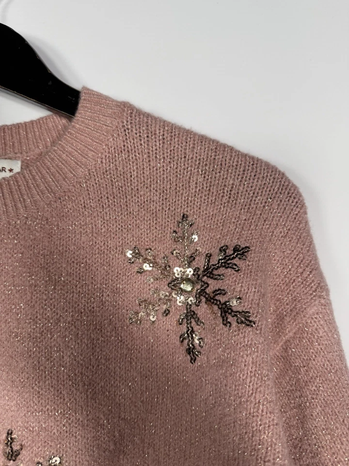 Jersey NEXT CHRISTMAS SNOWFLAKE - UK8 - Rosa - Excelente Estado - Mujer’s Foto 2 de 4