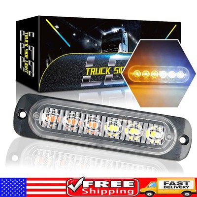 8/32x 6LED Strobe Light Bar Car Truck Flashing Warning Hazard Beacon Amber/White
