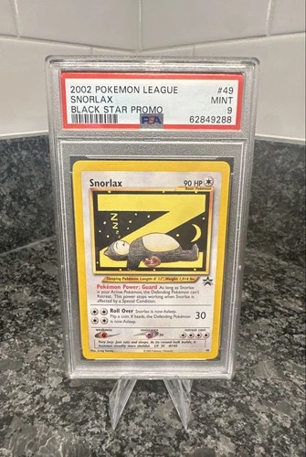 2002 Pokemon League Snorlax 49/53 Wotc Promo PSA 9