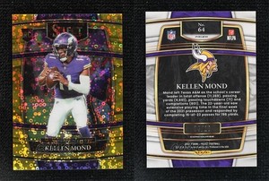 2021 Panini Select Concourse Gold Disco Prizm /10 Kellen Mond #64 Rookie RC