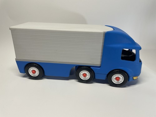 Semirimorchio trattore vintage Little Tikes 23" blu grigio Big Rig - Foto 7 di 13