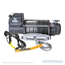 Superwinch 11500LBS 12V 3/8in x 80ft Synthetic Rope Tiger Shark 11500 Winch