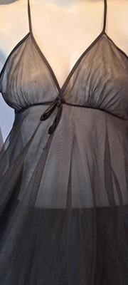Vtg 90s Whimsy Goth Fairy Sexy Flowing Nylon  Layered Spaghetti Strap Large USA