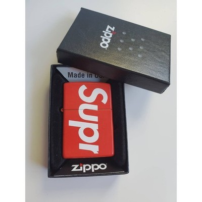 Genuine Zippo Supreme Logo Red Lighter W/ Box Collectable New | eBay