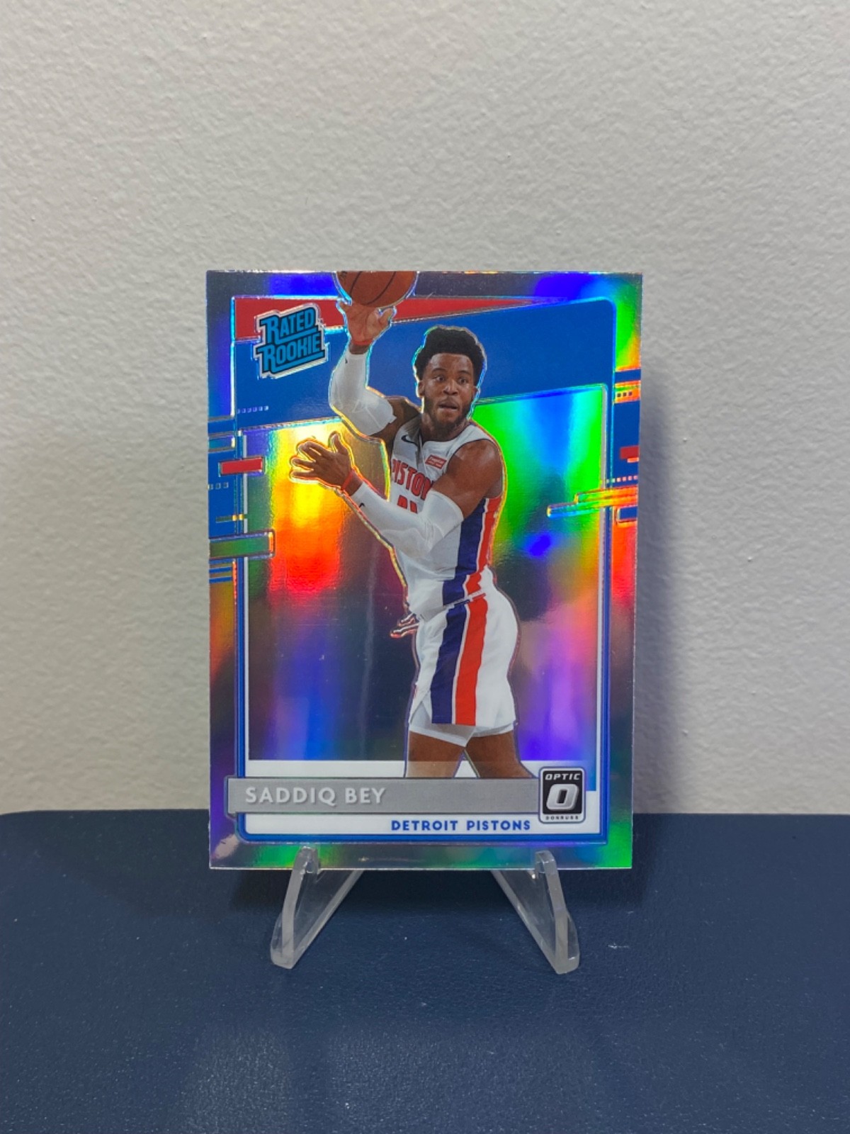 2020-21 Panini Donruss Optic Rated Rookie Holo Prizm Saddiq Bey #169 Rookie RC