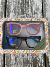 Nicole Miller NY Readers TORTOISE PINK SET of 2 READING GLASSES 2.00 NICE