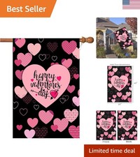 Valentine Flag,Double Sided Valentine's Day Garden Flag Red Love 28 x 40 Inch...