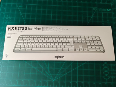 Logitech MX Keys S für Mac Tastatur - Hellgrau, UK-Layout, Brandneu Versiegelt