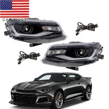 For 2016-2018 Chevy Camaro Halogen Projector Headlights Wdrl Led Switchback For 2016-2018 Chevy Camaro Halogen Projector Headlights Wdrl Led Switchback