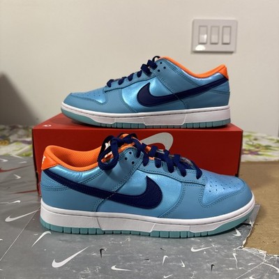 Size 9 - Nike Dunk SE Low Baltic Blue Total Orange HQ1538-416