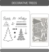 DECORATIVE TREE Stamp Metal Cutting Dies for DIY Handmade Cards Scrapbook