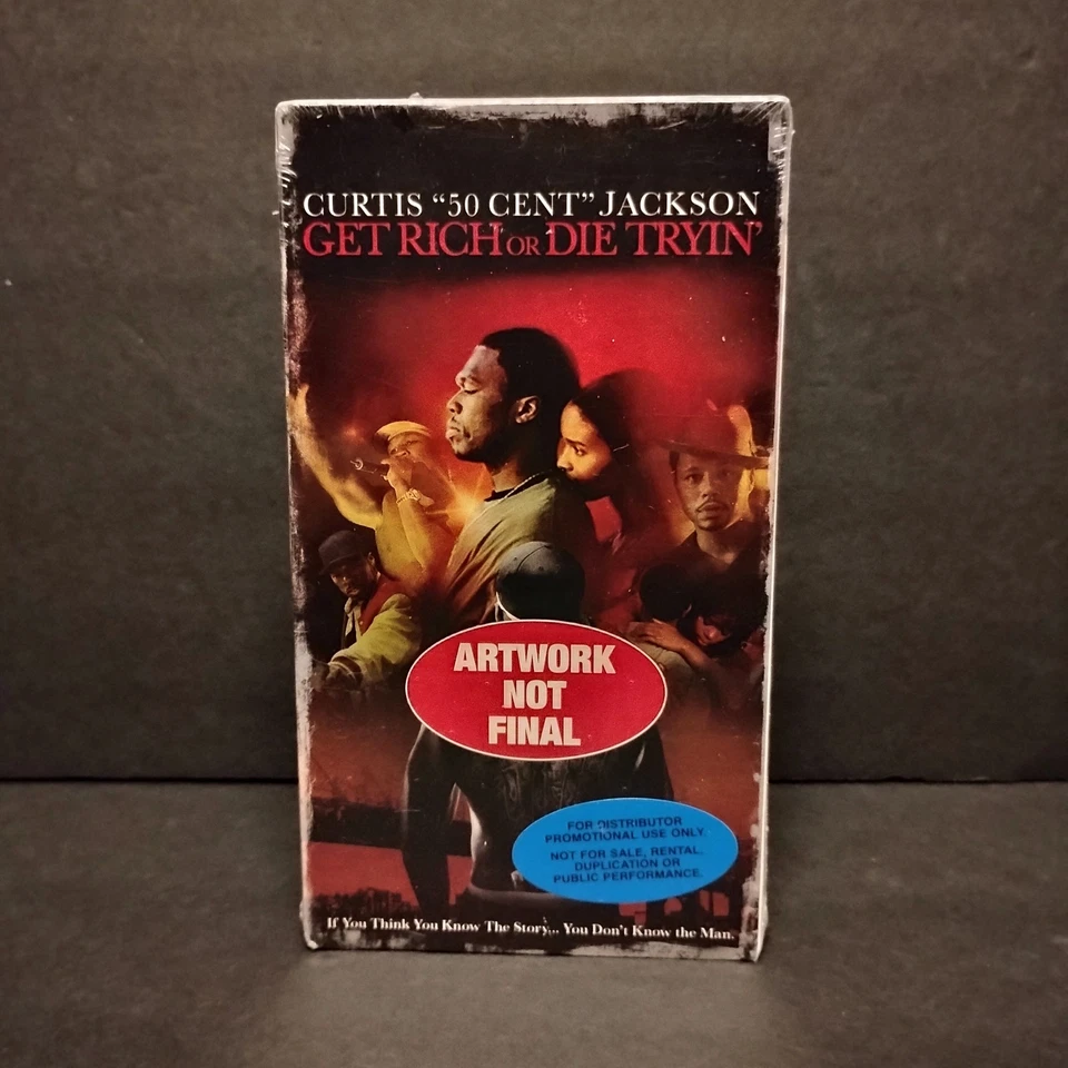 Rare Get Rich Or Die Tryin' VHS 2006 Factory Sealed Promo Screener 50 Cent - Image 2 of 4