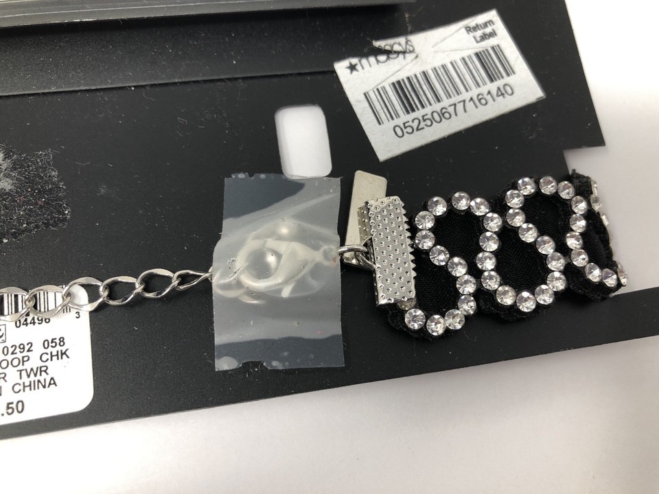 INC Necklace Choker Crystal Loop | eBay