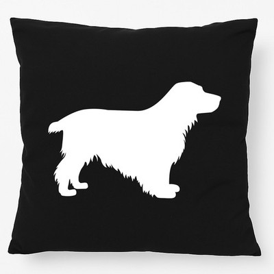 Kissen English Cocker Spaniel Silhouette Geschenkidee English Cocker Spaniel Ges