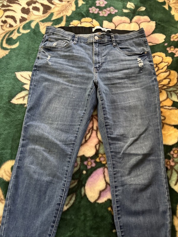 SONOMA GOODS FOR LIFE Women’s Distressed Skinny Jeans, Medium Wash, Sz 14W !!