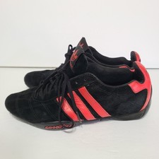 B45 Talla 7.5 - Adidas Team Goodyear Toscana Negro Gamuza Zapatos para Conducir 041099 De Colección