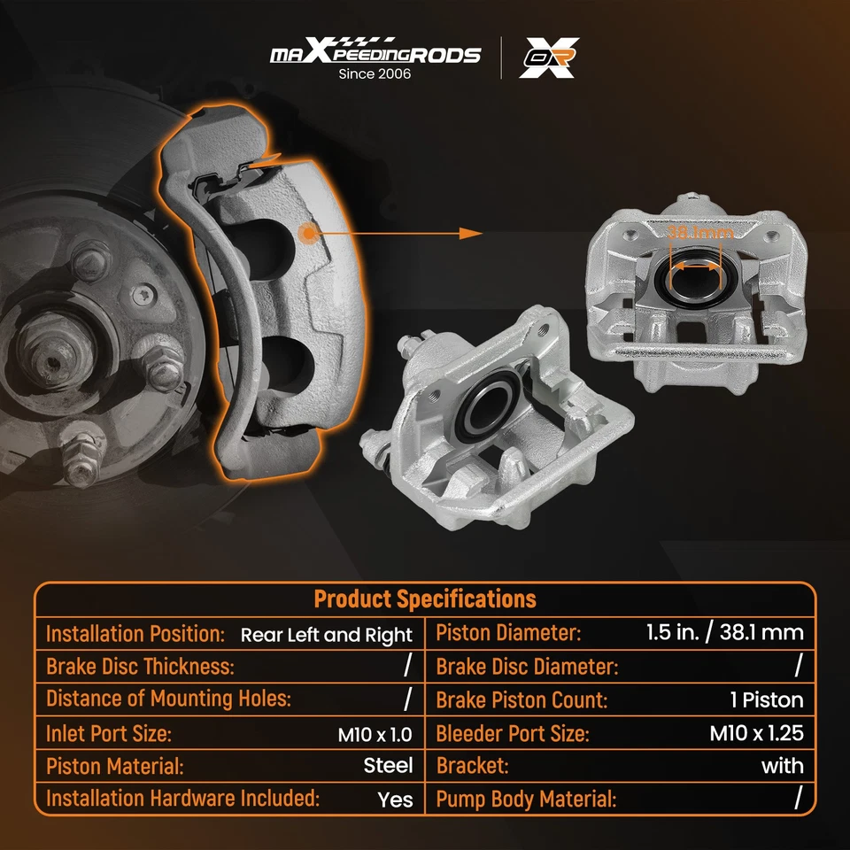 Juego de pinzas de freno traseras izquierda derecha 2* para Acura CL 2001-2003 TL 1999-2008 19B2589 Foto 3 de 4