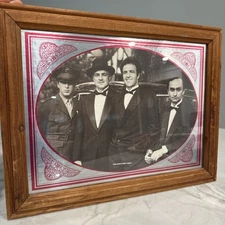 The Godfather family picture vintage original with wooden frame  18.5" by 14.5"