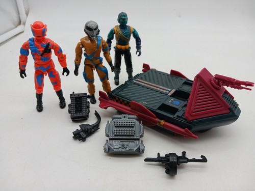 Vintage 3 3/4 G.I. GI JOE ARAH Cobra Viper LOT Alley Range Frag & Hydro Sled
