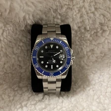 Sub Mod With Black Dial And Blue Bezel, NH35