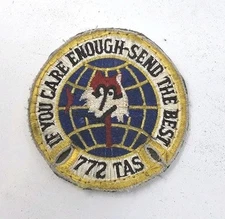 USAF 772 TAS Patch If You Care Enough To Send The Best “Red Fox” AMC Squadron