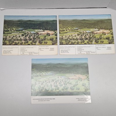 3 1970's Buckhannon Upshur High School Complex Architecture Project Print 11x8.5