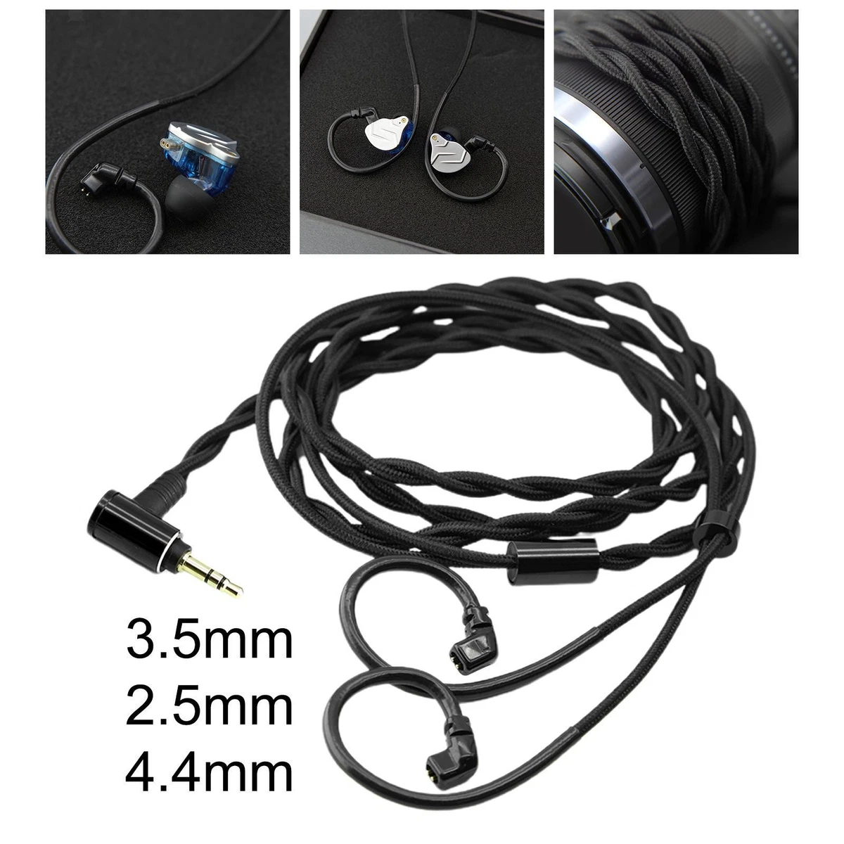 Cavo di ricambio compatibile con cuffie Audio-Technica ATH-M50xBT, ATH-AR3BTBK, ATH-SR50BT, ATH
