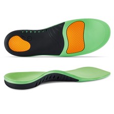 Arch Support Insoles 220 lbs XL Men 12.5-14.5/Women 13.5-15.5 , Green