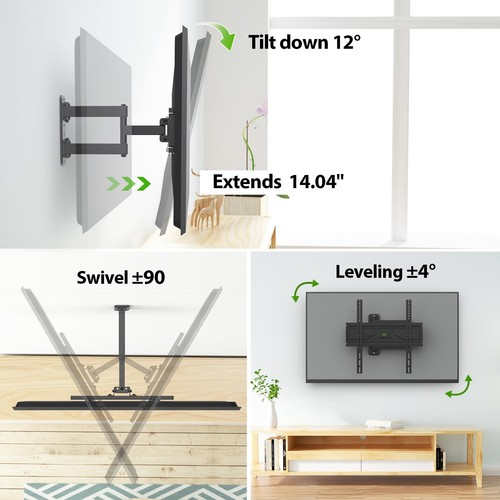 Corner TV Wall Mount for 26-60 Inch TVs up to 80 lbs, Single Articulating Arm... - Picture 9 of 9