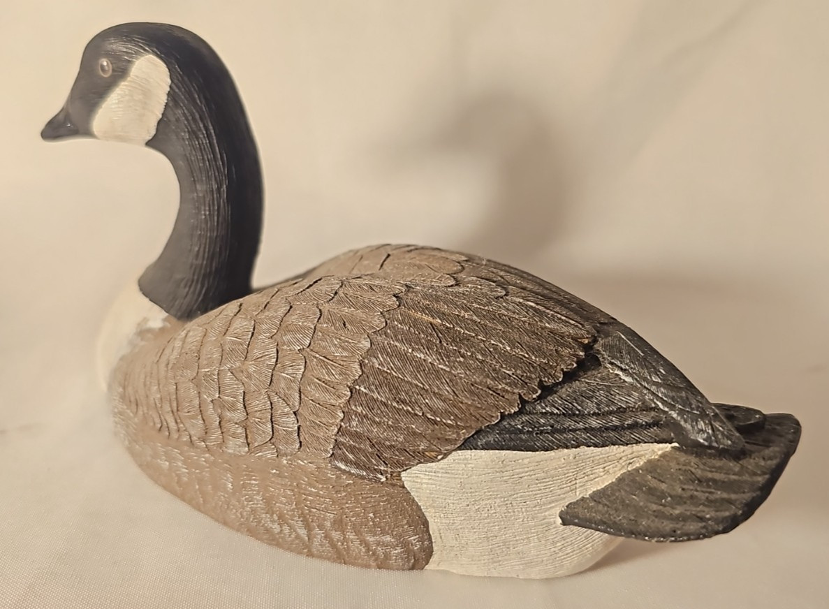 Vintage Jennings Decoy Co. St. Cloud Mn. Canada Goose signed by G. Flint 4" tall thumbnail 5