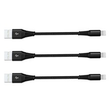 Apple Mfi Certified Short Iphone Charging Cable 3Pack 8 Inch ,Usb to Lightning