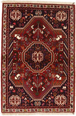 Hand-Knotted Red Tribal Pictorial Oriental Rug Wool Kitchen Décor Carpet 3X5 ft