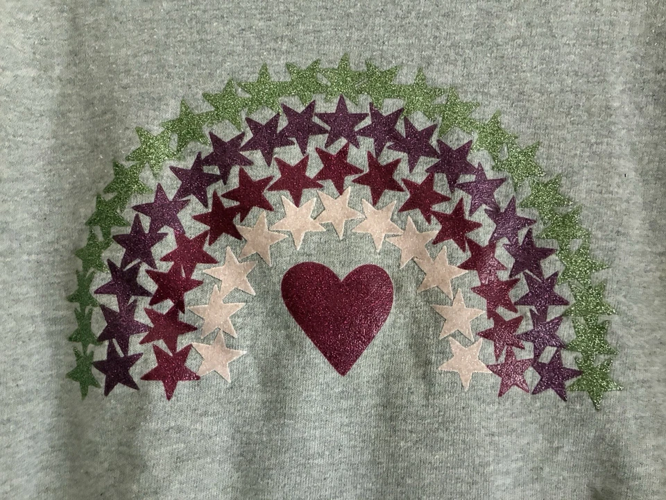 Sudadera Pullover Hanes ComfortSoft Niños Niñas Estrellas Brillantes Gris Jaspeado M 7/8 Foto 3 de 4