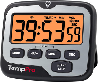 Temppro TM01 Kitchen Timers for Cooking with Count up Countdown Timer, Digital T