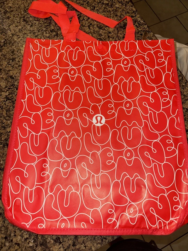 全新 批量 3 件 LULULEMON 2025 大型购物手提包 梦幻蓝色 红色 绿色 学校 — 第 4/4 张图片