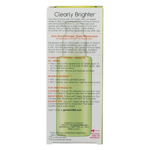 Garnier Skinactive Clearly Brighter Sun Damage Moisturizer Expires 2020