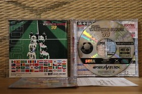 Sega Worldwide Soccer 98 w/reg card flyer Sega Saturn SS Japan VG!
