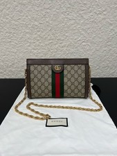 Gucci Ophidia Bag GG Supreme Coated Canvas Chain Crossbody Duties Paid 