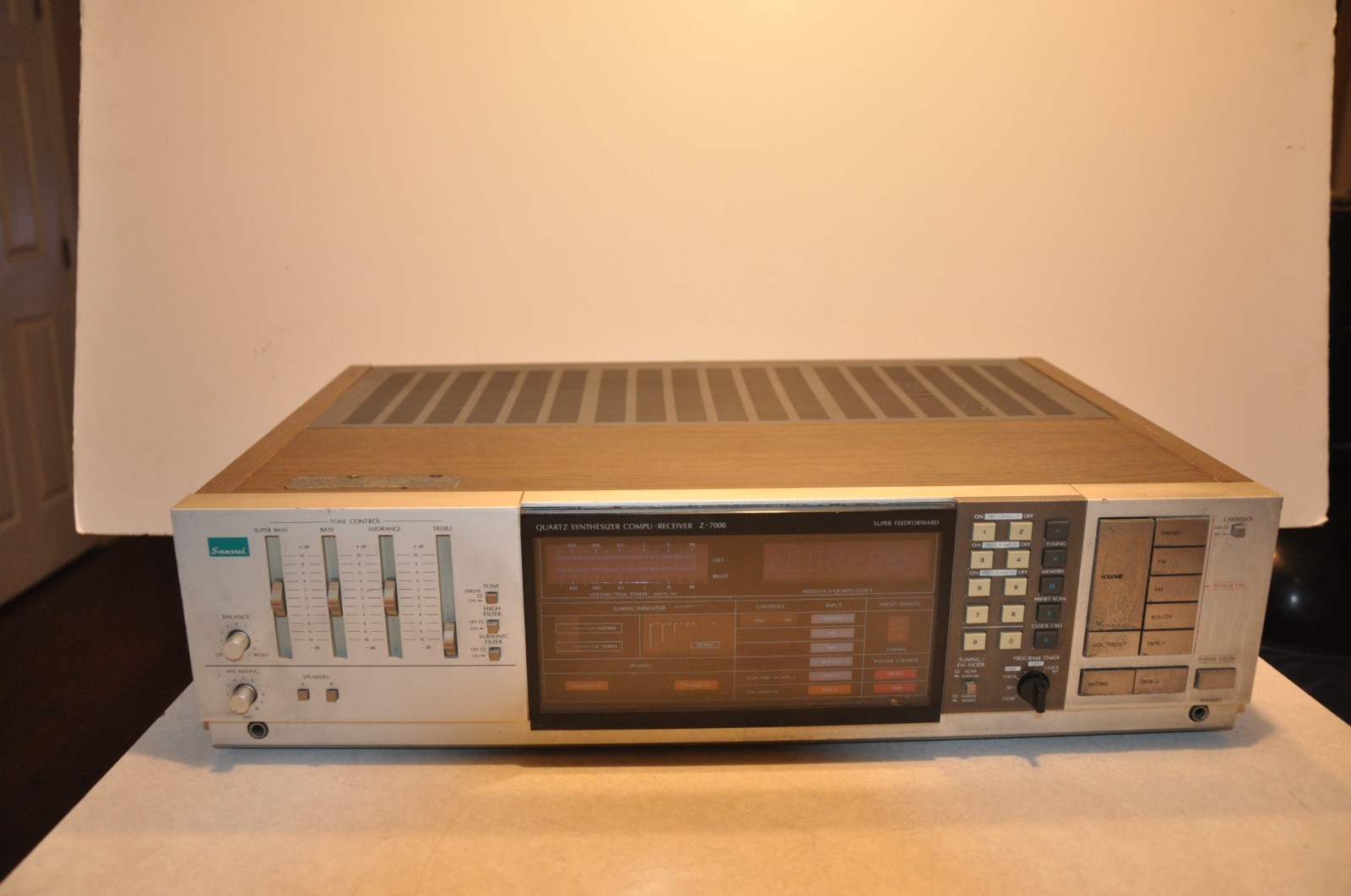 Sansui Z-7000x Quartz Synthesizer Compu Receiver Power Tested Only Parts Repair