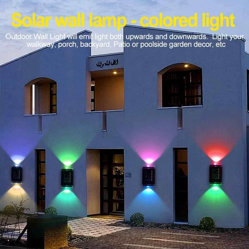 4X LUCES DE PARED LED PARA VALLA DE PUERTA CON ENERGÍA SOLAR SÚPER BRILLANTES LÁMPARA DE JARDÍN EXTERIOR - Imagen 8 de 18