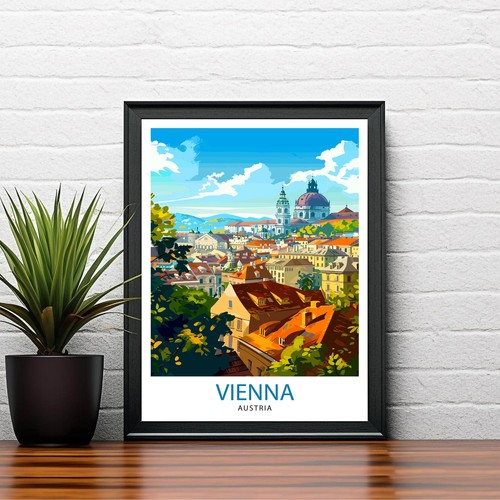 Vienna Austria Travel Poster Vienna - Picture 4 of 10
