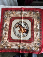 Womens Silk Square Horse Scarves. 2 Piece