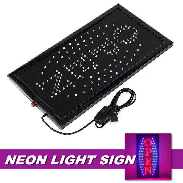 Very Bright! BD32-3 32x16 Jumbo LED Open Sign Plus Remote! Red /& Blue