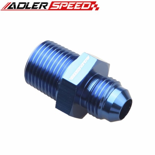 Straight AN6 AN-6 Male To 3/8'' NPT Flare Pipe Thread Fitting Aluminum Blue USA - Picture 2 of 5