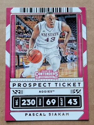 Paskal Siakam 2020-21 Panini Contenders Prospect Ticket #17 Basketball Card