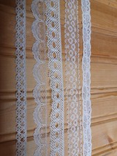 Small white lace 3/8 - 3/4" 20 yards total - Free US shipping  CLEARANCE