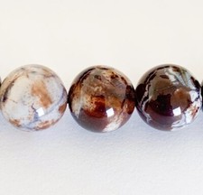 Brown Agate Bead Bracelet