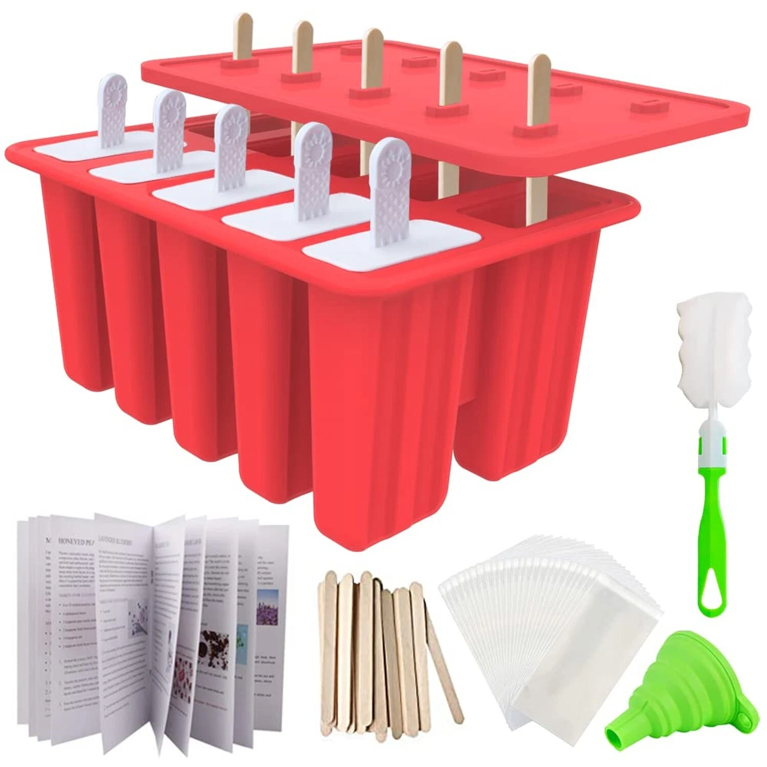 Homemade Popsicle Molds Shapes, Silicone Frozen Ice Popsicle Maker-BPA Free, ...