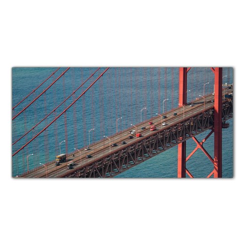 Glasbilder Wandbild Deko Bild XL Wand Kunst 120x60 Rote Brücke in Lissabon - Bild 4 von 7