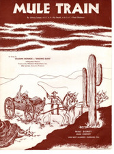 Walt Disney Music Co Mule Train - Sheet Music 1949  Vaughn Monroe Singing Guns 2